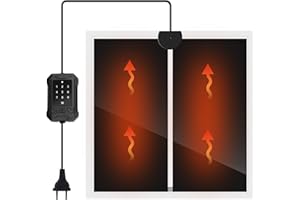 Nobleza Tappetino Riscaldante per Rettili 10 Livelli, 14W 28x28cm Termostato Auto-Riscaldante, Impermeabile per Terrario di Tartarughe, Gechi, Serpenti, Anfibi, Lucertole