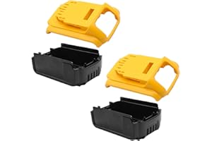YINNIY Compatibile con la sostituzione della copertura della batteria DeWalt,2 Set 3A 4A 5A 10 * 18650 Sostituzione della cassa della batteria Per DCB200, DCB201, DCB203, DCB204, DCB205 batteria