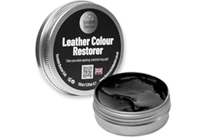 THE SCRATCH DOCTOR Scratch Doctor Leather Colour Restorer Recolouring Balm Repair Treatment for Faded & Worn Absorbent Leather Furniture, Sofas, Chairs (Black, 50ml)