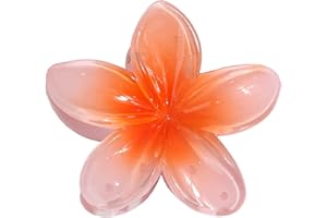 Qiwieod Fermaglio per capelli forma di fiore, forte tenuta, grandi mollette artiglio per regali di Natale, clip antiscivolo per capelli, da donna, colore colorato, antiscivolo