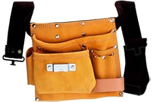 MAURER 80948 Sac à outils de charpentier, 2 poches et 2 fentes, beige