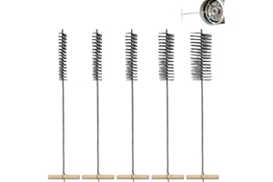 SPRIEßEN 5Pcs Cepillos para Agujeros Perforados,Cepillo para Agujeros de Acero Inoxidable ,Cepillo de Limpieza de Tubos de Cerdas de Torsión,para una Limpieza eficiente del Orificio(8/12/16/20/25mm )