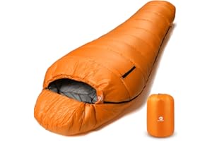 Bessport Mummy Sleeping Bag | 15-45 ℉ Extreme 3-4 Season Sleeping Bag for Adults Cold Weather– Warm and Washable, for Hiking Traveling & Outdoor Activities