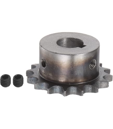 Engrenage Chaîne Rouleaux DIN ISO Pignon Chaîne 06B 17 Dents - Pas 3/8, Alésage 19mm, Acier Carbone, Pour Machines