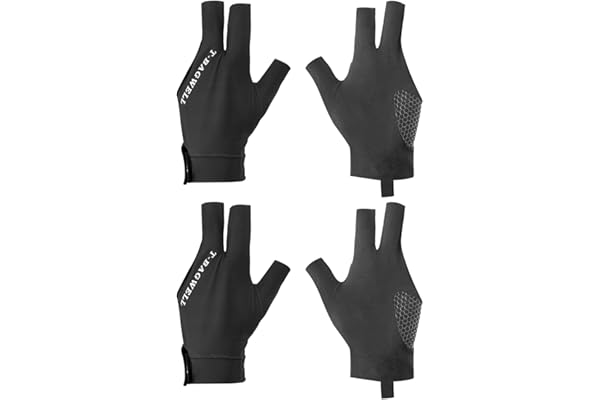 PATIKIL Gants de Billard pour Main Gauche, Accessoires pour Tireur, Carambole, Billard, Snooker