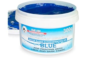 Flat Fox Tintas opacas a base de agua para serigrafía (azul, 300 g)