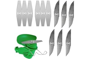 XBZZGMG Lot de 12 Lames de Rechange en métal de 14 cm pour Coupe-Bordure, Lames en métal pour débroussailleuse sans Fil, Accessoires de Coupe-Bordure (Que 12 Lames Accessoire)