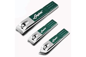 LONGIVIA Kit de 3 Coupe Ongles Professionnel en Acier Inoxydable Taille Ongle Pied et Doigt - Pince Coupe Ongle pour Homme et Femme Outil de Manucure et Pédicure - Ongle Incarné – Cuticule