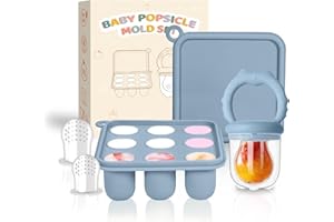 ZUFIO Grignoteuse bébé Mignon- Tetine grignoteuse bébé 4M+ moule à glace au lait maternel - Mangeoire à fruits pour -Idéal pour Lait Maternel, en Poudre, Fruits et Légumes - Lavable au Lave