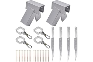 TRIBECCO Kit de construction d'une balançoire d'aire de jeux, balançoire de jardin, balançoire pour enfants | Fabriqué dans l'Union européenne (100 °, gris)