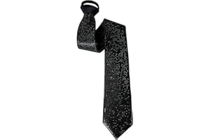 BOMJJOR Rhinestone Necktie for Men Shine Sparkle Artificial Diamonds Tie Women Adjustable Neck Tie