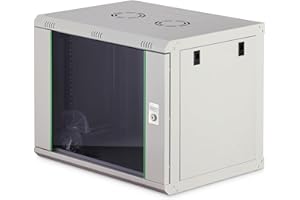 ‎DIGITUS DIGITUS Netzwerk-Schrank 19 zoll 9 HE - Wandmontage - 450 mm Tiefe - Traglast 60 kg - Dynamic Basic - Glastür - Grau