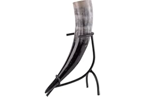 ‎BATTLE-MERCHANT Battle-Merchant Trinkhornständer | Standard-Meth-Hornhalter | schwarz lackiert | groß | 0,5 - 1,0 Liter