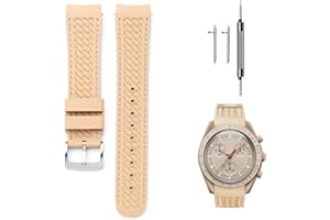 Ziknow Slicone Watch Straps for Moonswatch Swatch 20mm Curved End Moonwatch Strap for Omega X Swatch Speedmaster/Rolex/SEIKO Replacement Straps for Men Women