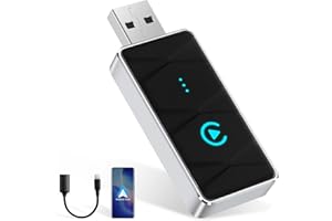 AQUOTA Adattatore wireless Android per auto, convertire Wired Android Auto in Wireless, Wireless Adattatore per vivavoce per auto, USB C/A super veloce e stabile