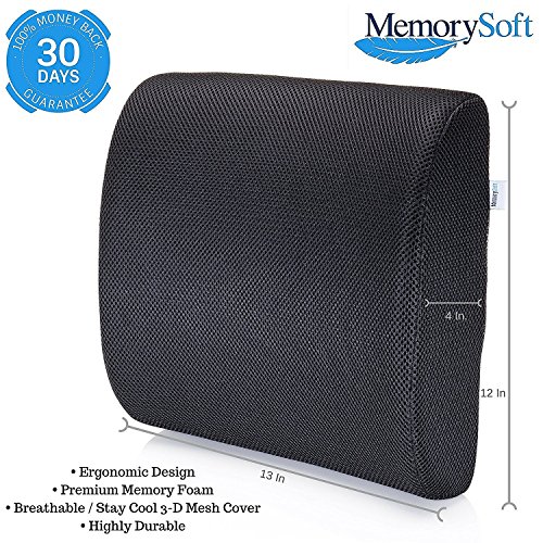 Lordosekissen / Lendenkissen von MemorySoft – Viscoschaum Lendenwirbelstütze / Lordosenstütze / Rückenkissen - 3