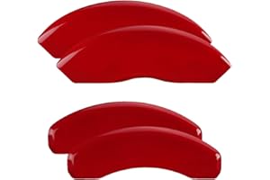 MGP CALIPER COVERS MGP Classic Caliper Covers 42020SCLCRD Red Aluminum Brake Covers Fits 2011-2019 Jeep Grand Cherokee (Set of 4)