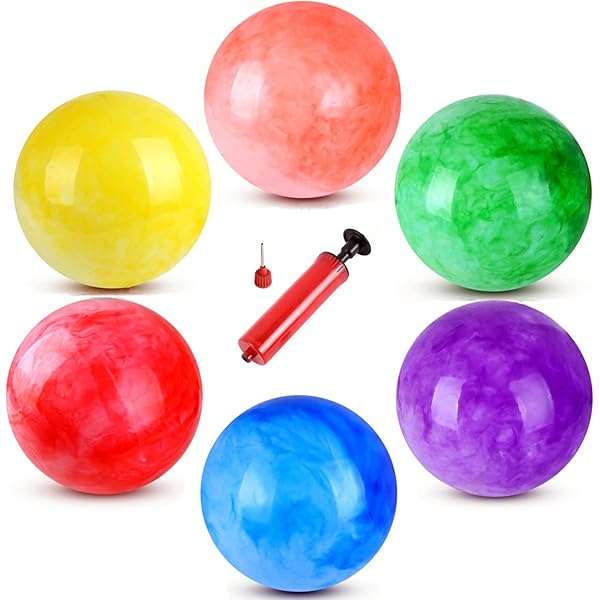 New Bounce Bouncing Balls for Kids - Set of 4 Marbleized