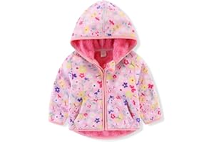 LUVCES Bebés Niñas Niños Chaqueta Polar con Cremallera Otoño Invierno Abrigo Gruesa Ropa Caliente Para Niños Pequeños