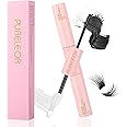 PURELEOR DIY Eyelash Extension Bond and Seal Strong Hold Gentle Comfortable Lash Adhesive for All Day Wear for Use With PURELEOR Cluster Eyelash Wispies Easy to Remove (Black)
