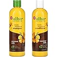 Alba Botanica Drink It Up Coconut Milk, Hawaiian Duo Set Shampoo and Conditioner, 12 Ounce Bottle Each