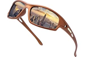 YIMI LJIMI Gafas de sol polarizadas Gafas deportivas 100% protección UV400 CAT 3 CE para hombres y mujeres ciclismo pesca MTB running conducción golf bicicleta deportes al aire libre súper ligero montura