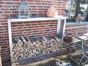 Grünberger Metallbau Kaminholzregal feuerverzinkt, Brennholzregal