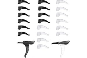 Fuyamp 10 Paar Antirutsch Gläser Ohrhaken, Komfort Silikon-Brillenhalter, Brillenbügel-Halter-Schutz für Brillen, Sonnenbrillen