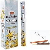 HARİ DARSHAN 20 Incense Different Flavors + 1 Embroidered Incense Boat Gift (Vanilla)