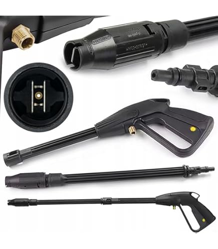 TECHKAR Hogedrukreinigerpistool M22x1,5 15mm Pen met Hogedrukslang en Lans – Hogedrukreinigeraccessoires – Verstelbare Spuitmond Voor Hogedrukreiniger – 10m Slang