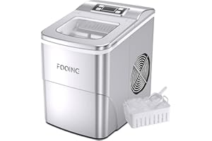 FOOING Ice Maker Cube Machine Ice Maker Ice Cube Machine Ice Cube Machine with Ice Scoop and Basket LED Display Ice Cube Makers for Home Bar