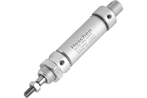 Heschen Vérin pneumatique mince, MAL 16-25, M5 Port, Alésage 16mm, Course 25mm, Double Effet