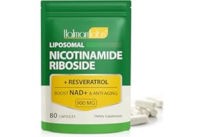 XAYGHE Liposomales NAD+ Nahrungsergänzungsmittel mit Trans Resveratrol, NAD Nicotinamid Riboside Resveratrol 900mg Supplement für Anti-Aging, Energie, Fokus - Glutenfrei, Non-GMO - 80 Kapseln