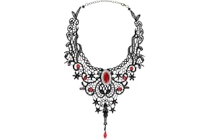 Boland 73129 - Halsband Vampir Gisela, Halskette für Kostüme, Halloween und Karneval, Hexe