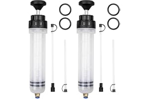 LITZEE 2 Stück Ölabsaugpumpeze Auto, Öl absaugpumpe mit 4 Kurzen Schläuchen für Ölwechsel und Getriebeöl, Ölabsaugpumpe Universelles KFZ-Werkzeug für Motorrad, Motor und Hydraulikflüssigkeit (200cc, 2pcs)