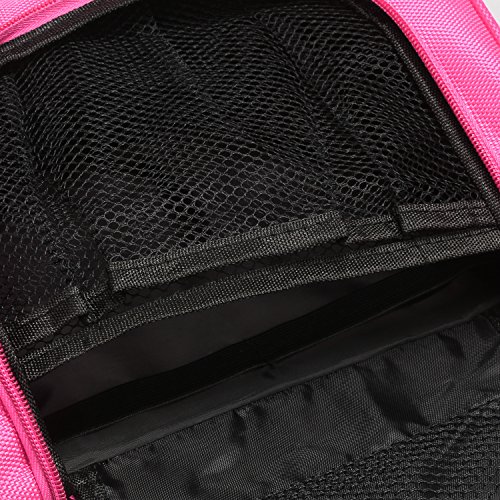 LEADSTAR Kulturbeutel Kosmetik Organisator Aufbewahrungstasche mit Aufhängung für Reisen Ausflüge Sport Dienstreisen – Rosa - 3