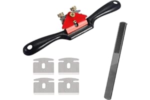 NIYATA Raboteuse Manuel Professionnel pour Bois - Outil Ajustable avec 4 Lames de Rechange et Lime à Bois 4 En 1 - Pour Sculpteurs et Outils de Sculpture