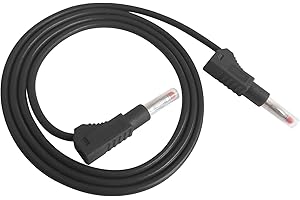 Xenterio 1m Labor Messleitung CATIII 600V/19A, mit 4mm Bananen-Sicherheitsstecker und Schiebehülse, Farbe schwarz