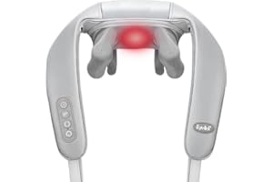 BYTELINK Masajeador Cervical y Espalda, Masajeador Espalda con Función de Calor y 3 Velocidades Ajustables, Uso en Casa, Oficina, Coche, Regalos Originales para Mujer, Hombre, Mamá, Papá