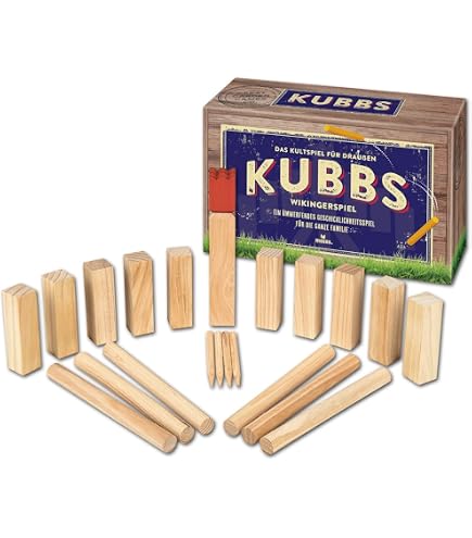 jpv games Kubb Spiel Gummibaum [Vergleichstest-Sieger] Deutsche Kubb  Bund-Gre (DKubbB) XL - 7.8kg : Amazon.de: Spielzeug