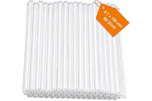 Limpinnar, 100 x 7 mm, transparent, 80 stycken, universal, för limpistol, perfekt för hemmafixare, hantverk, fritid