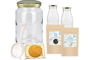‎CURLY SUPERFOOD Curly Superfood Bio Kombucha Starter Set aus deutscher Herstellung - Tee einfach selbst herstellen mit vitalem Scoby