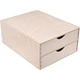 Zerodeko Schubladenbox Mini-Kommode – 2 Schubladen, 24 X 20 X 17 Cm, Kunststoff, Für Make-up & Büro