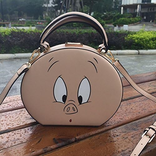 Box Pack Fashion Oblique cross Shoulder Bag Cute Cartoon Mini round Bag , light yellow
