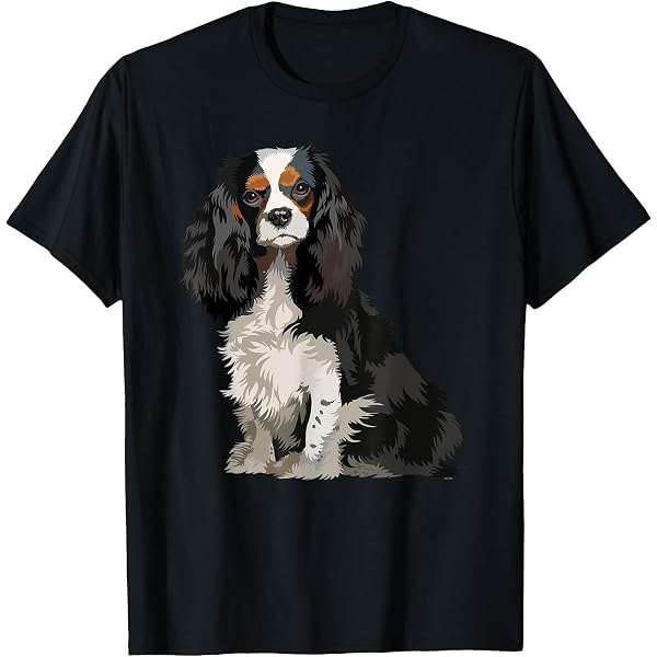 Sweat à Capuche Cavalier King Charles Spaniel Blenheim - T-shirt Hoodie Chien, Motif 'Angels And Cavaliers', Coupe Classique - 8