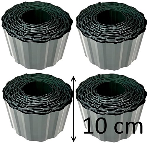 36m Rasenkante grün 10cm hoch Gartenpalisade Beetumrandung Palisaden Rasenborde