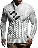  OPTIMALE PASSFORM: Der Slim Fit Herren Sweatshirt passt sich ihrem Körper durch einen taillierten Schnitt optimal an. Das zeitlose Design des Winter-Pullis sieht extrem modern und stylisch zugleich aus.