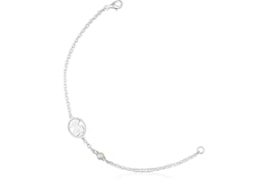 TOUS Camee - bransoletka ze srebra wysokiej próby, z motywem niedźwiedzia i pereł - motyw: 1,2 cm, 1.2 cm, Srebro, Perła