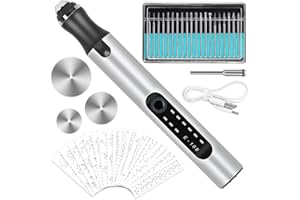 Efanty Engraving Pen, USB Rechargeable Engraver Etching Pen Micro Cordless Carve Tool for DIY Art Carving Glass Wood Metal Stone Plastic Nails Jewelry