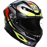 AGV K6 S Motosiklet Kaskı Kapalı Kask Erazer Black Red Yellow Fluo XS